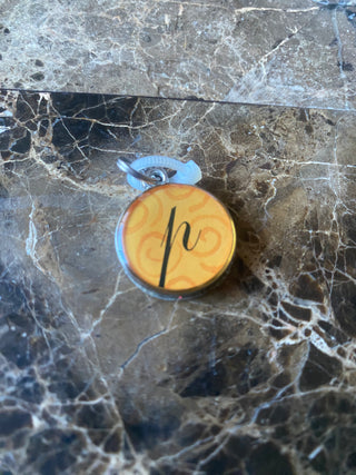 Ganz Round  P  Initial Charm Necklace or Bracelet