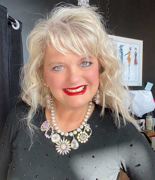 Custom Pearl necklace with 7 charms