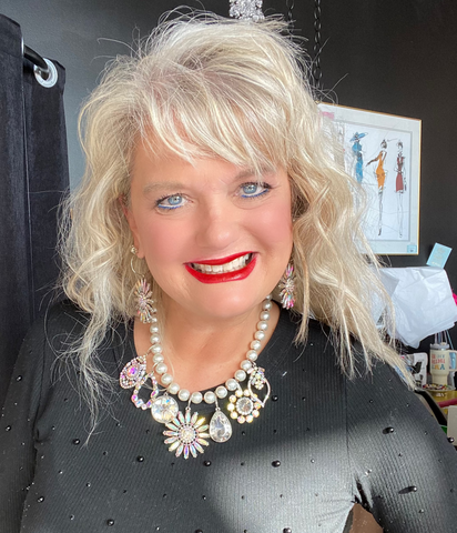 Custom Pearl necklace with 7 charms