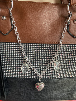 Silver Tone 14 inch Purse Bling