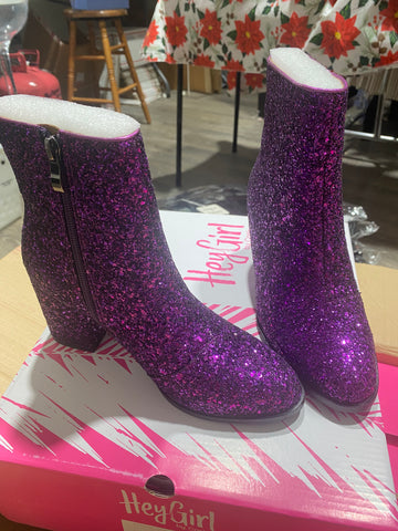 Corkys Razzle Dazzle Purple Glitter Boots