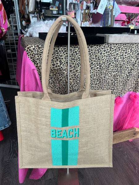 Eco Friendly Jute Beach Tote Bag
