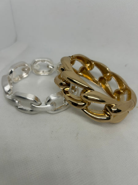 Silver Tone Hinged Bangle Bracelet