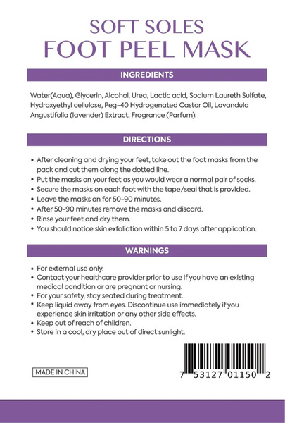 Soft Sole Lavendar Foot Peel Mask