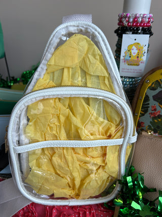 White Clear Sling Bag Crossbody Purse