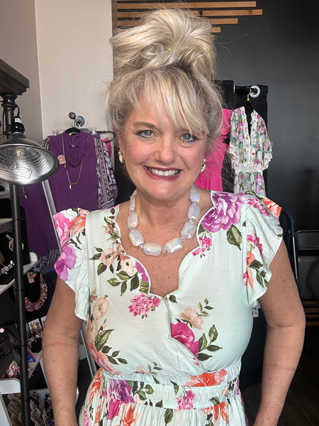 Custom White Sandra Ling Designs Necklace