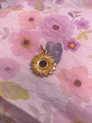 Sunflower Charm for Necklace or Bracelet