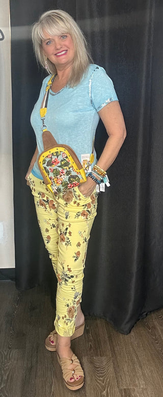 Casale Floral Yellow Pants