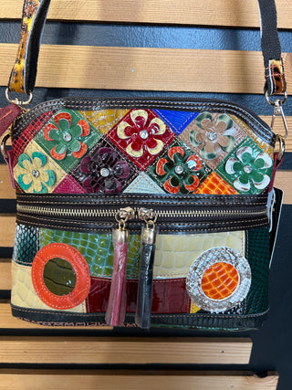 Colorful Genuine Leather Crossbody Cross body Sling Purse