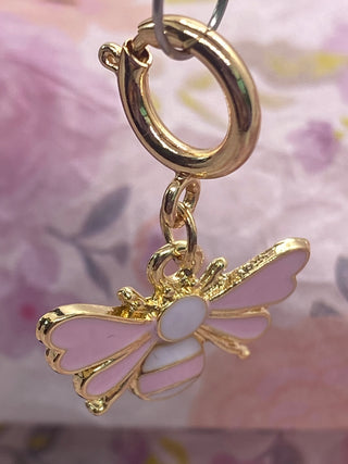 Pink Dragonfly Charm for Necklace or Bracelet