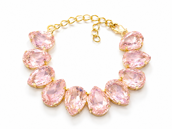Pink Crystal Stretch Bracelet