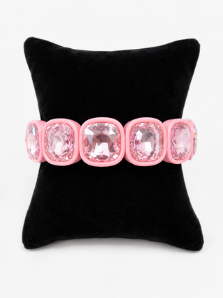 Soft Baby Doll Pink Pop Stretch Statement Bracelet