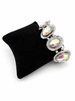 Oval AB Stone Stretch Bracelet