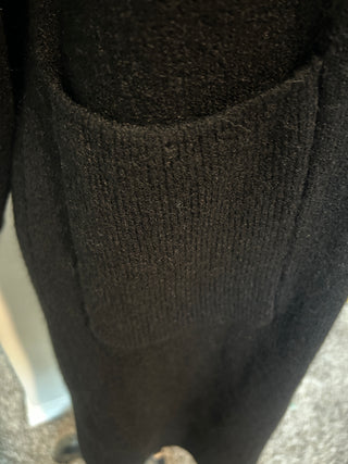 Cozy Chic Longline Knit Cardigan Black