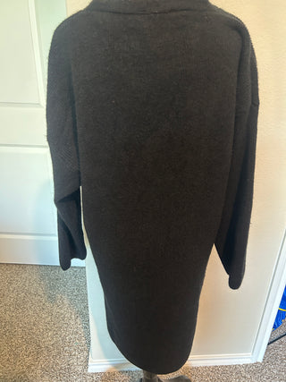 Cozy Chic Longline Knit Cardigan Black