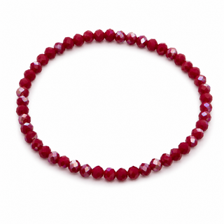 Blue Red Sparkle Stretch Stacking Stone Bracelet