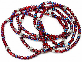 Stacking Stones Mixed Berries AB Crystal Stretch Bracelet