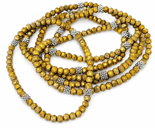 Stacking Stones Matte Gold Luxe Stretch Bracelet