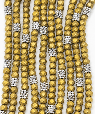 Stacking Stones Matte Gold Luxe Stretch Bracelet