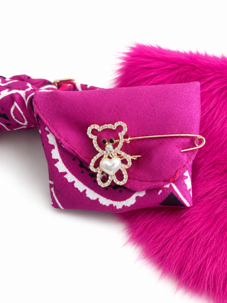 Sandra Ling Designs Fuchsia Cowhide Wristlet Purse