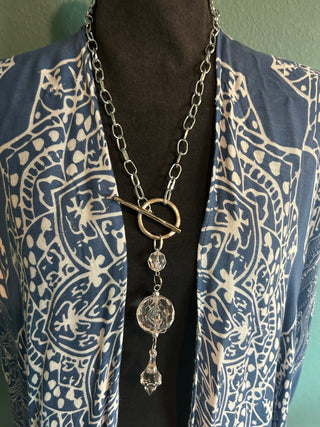 Sandra Ling Designs Crystal Toggle Necklace