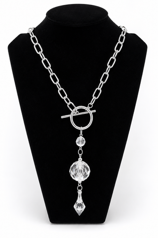 Sandra Ling Designs Crystal Toggle Necklace