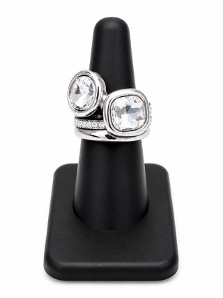 Crystal Duo Statement Stretch Ring
