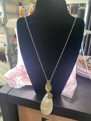 Multi Bling Pave Ball Chain Necklace