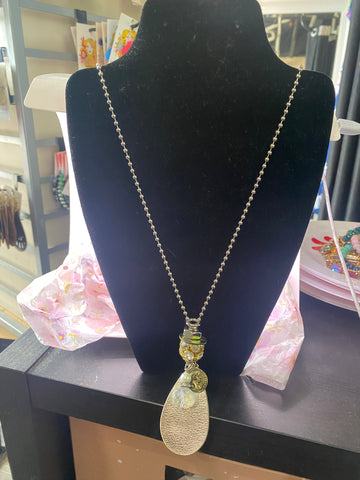 Multi Bling Pave Ball Chain Necklace