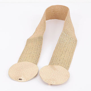 Gold Hammered Disc Stretch Belt