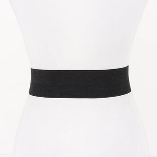 Hammered Gold Black Studded Stretch Belt