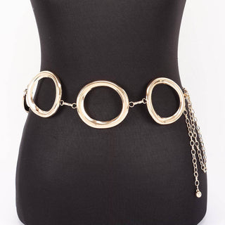 Gold Statement Circle Chain Belt