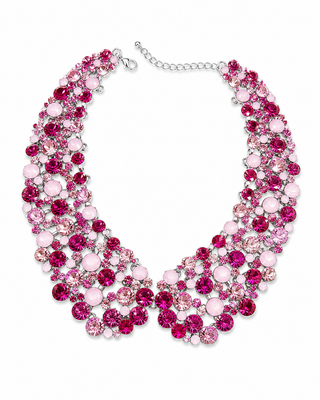 Pink Sparkle Statement Collar Necklace