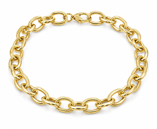 7.5 inch Gold Chunky Chain Link Charm Bracelet