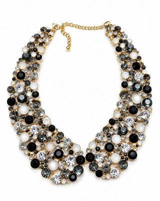Black & White Crystal Statement Necklace