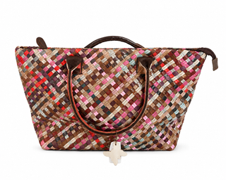 Multicolor Woven Tote Bag Purse