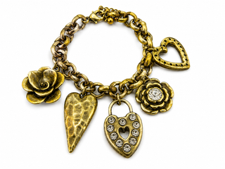 Antique Gold Charm Bracelet