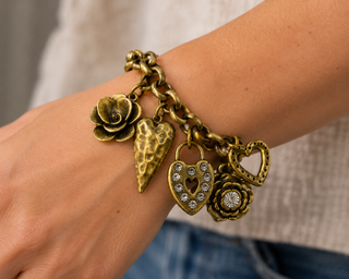 Antique Gold Charm Bracelet