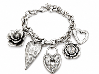 Antique Silver Charm Bracelet