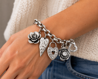 Antique Silver Charm Bracelet