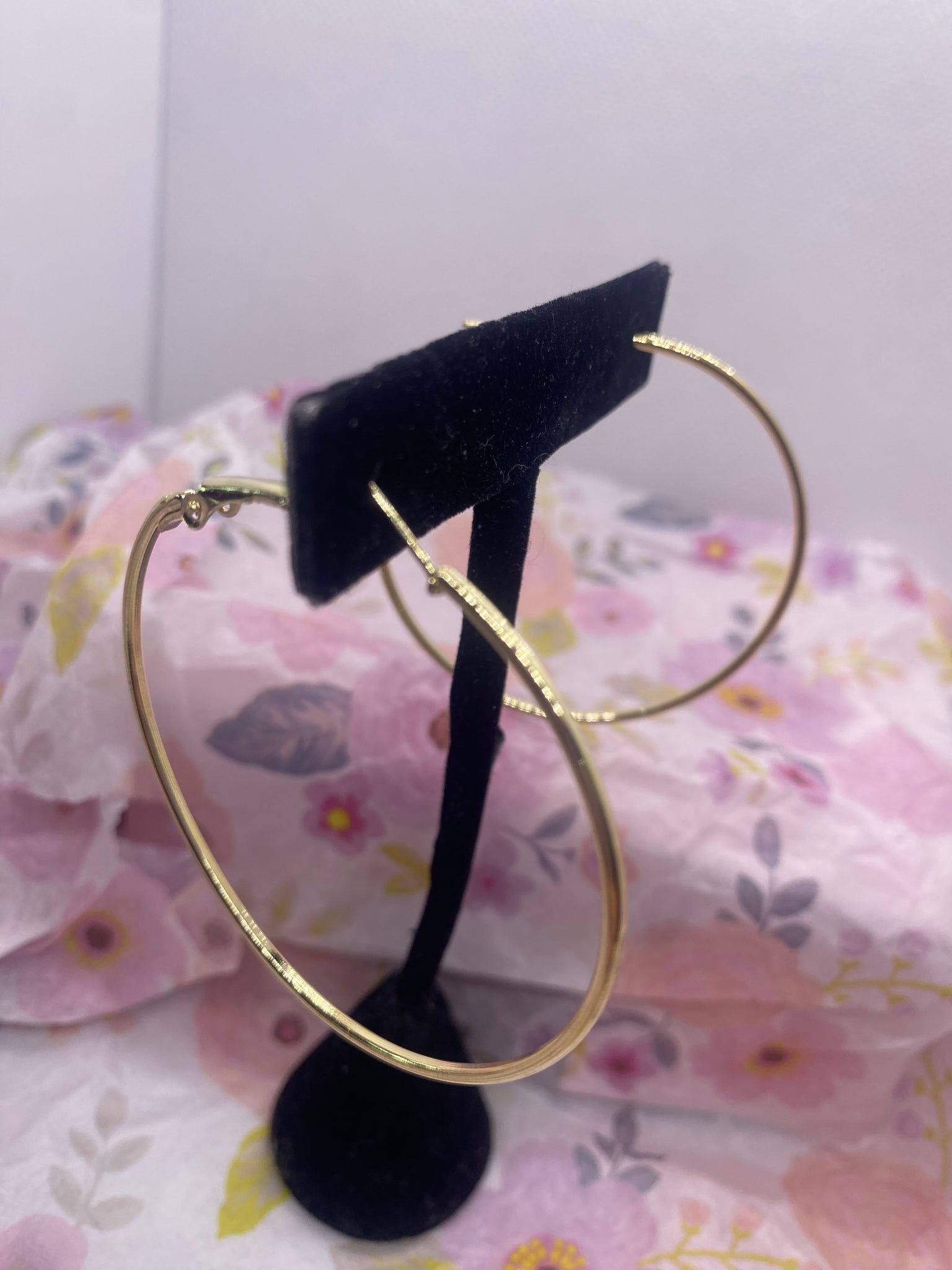 Gold Tone 2 inch Hoop Earrings