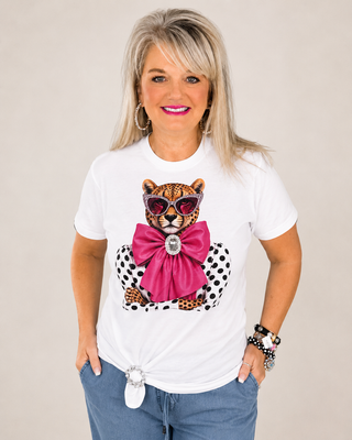 Jeweled Leopard Statement T Shirt