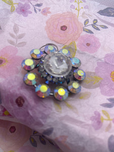 Rhinestone Button Charm for Necklace or Bracelet