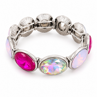 Pink Aurora Crystal Stretch Bracelet