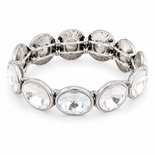 Clear Aurora Borealis AB Crystal Stretch Bracelet
