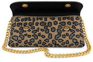 Animal Print Rhinestone Evening Bag Purse