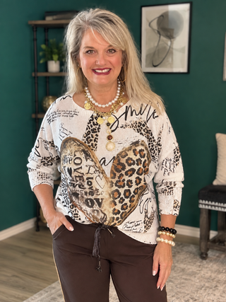 Made in Italy Wild Heart Leopard Sweater