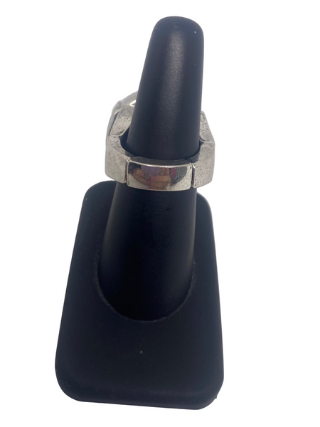 Clear Stone Bauble Cocktail Stretch Ring