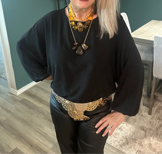 Golden Amber Layered Necklace Set of Three