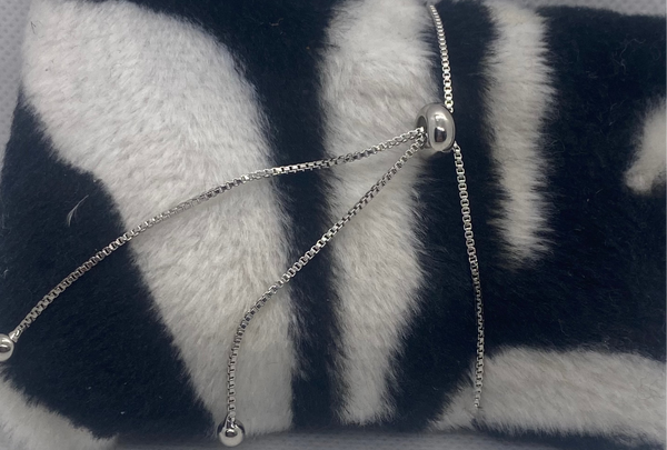 Silver Pave CZ Diamond Slide Bracelet